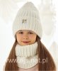 Komplet AJS 48-393 Czapka+tuba/komin dziewczęcy